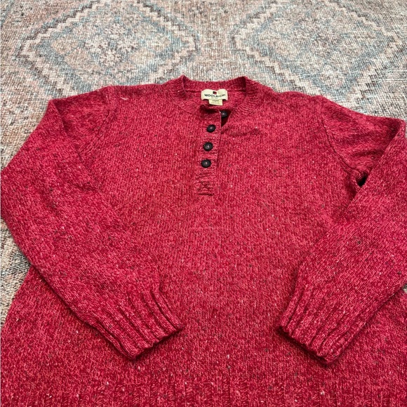 Woolrich Raspberry Heather Button Front Sweater - Picture 3 of 5